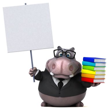 Eğlenceli çizgi film karakteri ile - 3d çizim kitapları