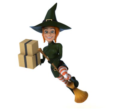 Komik karikatür karakter kutuları - 3d çizim ile