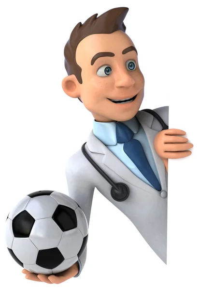 Funny Cartoon Character Ball Illustration — Stock Photo, Image