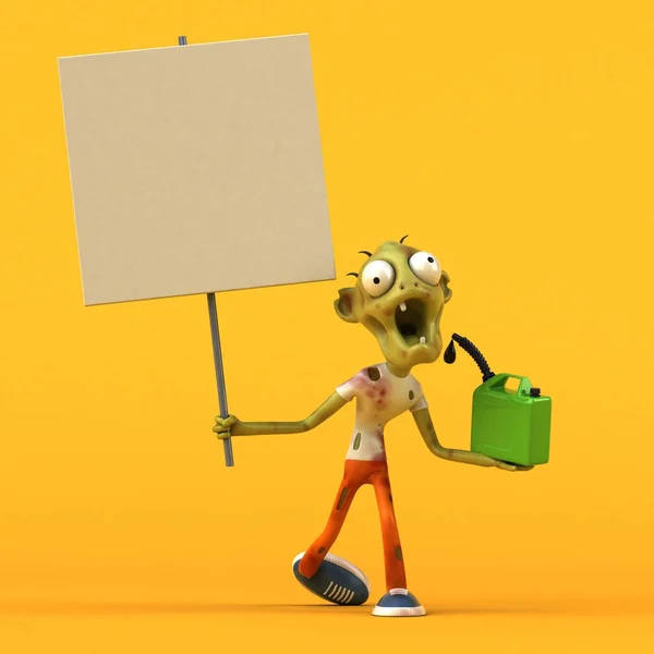 Divertente Personaggio Dei Cartoni Animati Con Olio Animazione — Foto Stock