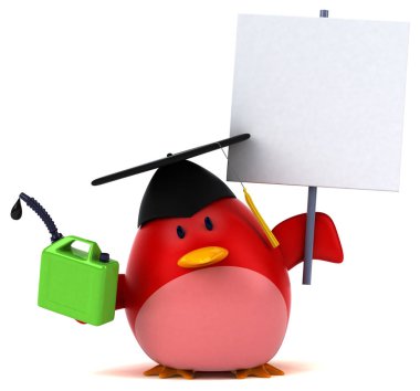 Yağlı komik çizgi film karakteri - 3 boyutlu animasyon 