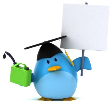 Yağlı komik çizgi film karakteri - 3 boyutlu animasyon 