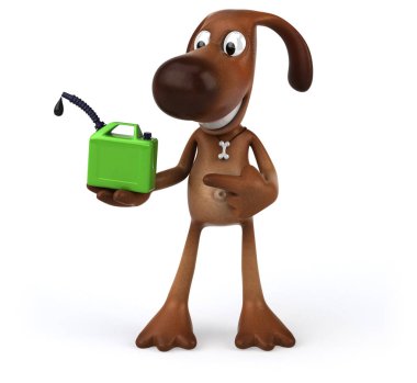 Yağlı komik çizgi film karakteri - 3 boyutlu animasyon 