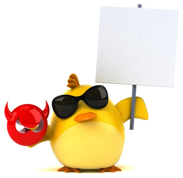 Funny Cartoon Character Virus Illustration — Stock Photo, Image