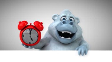 komik çizgi film karakteri ile çalar saat - 3d animasyon 