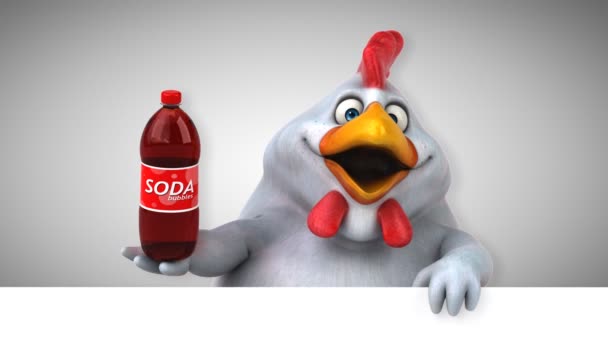 Personaje Dibujos Animados Con Soda Animación — Vídeo de stock