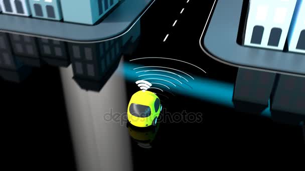 Voiture autonome - Animation 3D 