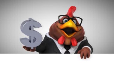 komik çizgi film karakteri Doları - 3d animasyon holding 