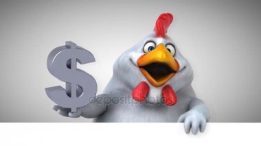 komik çizgi film karakteri Doları - 3d animasyon holding 