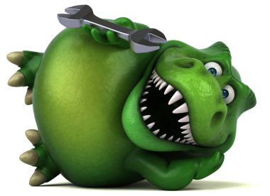 İle eğlenceli dinozor - 3d çizim aracı