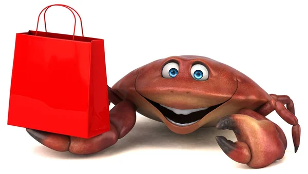 Fun Crab Bag Illustration — Stock Photo, Image