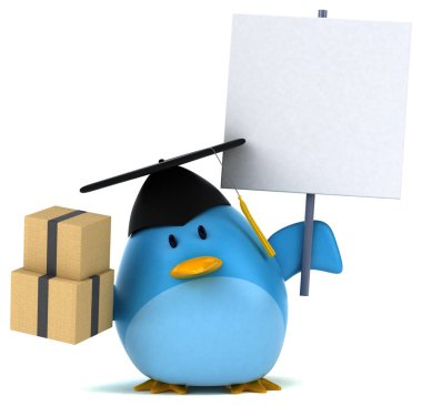 Çizgi film karakteri ile - 3d resim kutuları