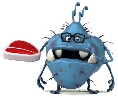 Et - 3d çizim ile eğlenceli çizgi film karakteri 