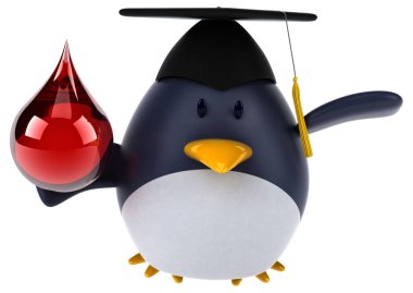 eğlenceli çizgi film karakteri damla - 3d çizim ile 