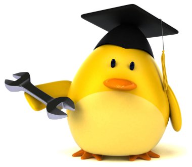 Eğlenceli çizgi film karakteri ile - 3d çizim aracı 