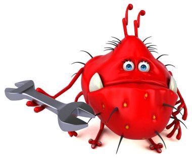 Eğlenceli çizgi film karakteri ile - 3d çizim aracı 