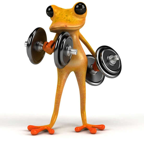 Fun Frog Weights Illustration — Stock Photo, Image