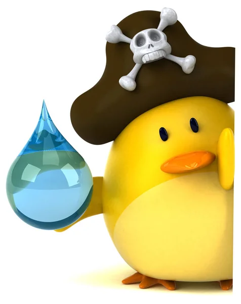 Spaß Cartoon Figur Mit Wassertropfen Illustration — Stockfoto