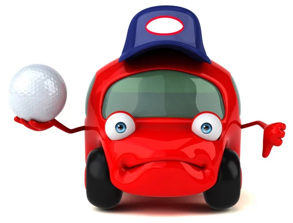 Funny Cartoon Character Ball Illustration — Stock Photo, Image