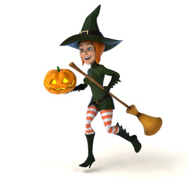 Kabak - 3d çizim ile seksi cadı