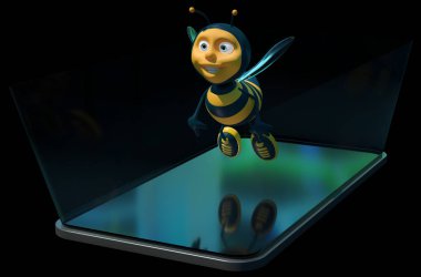 Arı bir telefon - 3d çizim