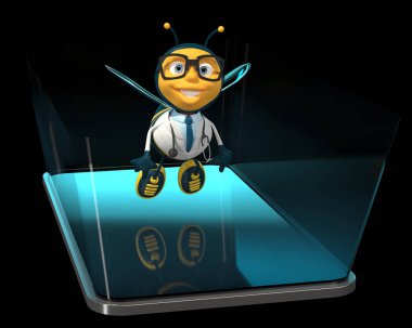 Arı bir telefon - 3d çizim
