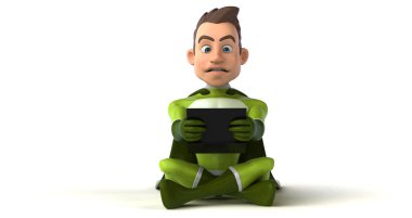 Süper kahraman karakter kodlama - 3d çizim