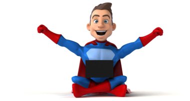 Süper kahraman karakter kodlama - 3d çizim