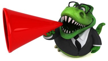 Çizgi film karakteri işadamı - 3d çizim