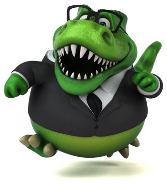 Çizgi film karakteri işadamı - 3d çizim