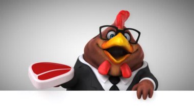 eğlenceli çizgi film karakteri ile et - 3d animasyon 