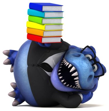 Eğlenceli çizgi film karakteri ile - 3d çizim kitapları