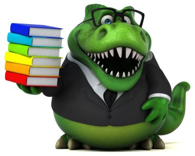 Eğlenceli çizgi film karakteri ile - 3d çizim kitapları