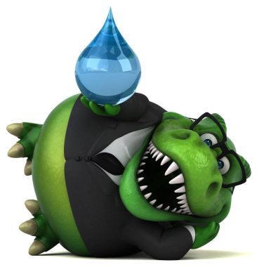 Waterdrop - 3d çizim ile eğlenceli çizgi film karakteri 