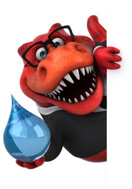 Waterdrop - 3d çizim ile eğlenceli çizgi film karakteri 