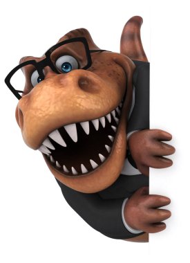 Eğlenceli karikatür işadamı - 3D Görüntü