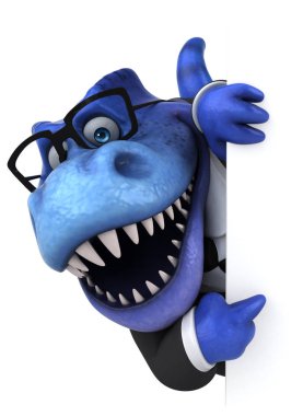 Eğlenceli karikatür işadamı - 3D Görüntü