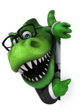 Eğlenceli karikatür işadamı - 3D Görüntü