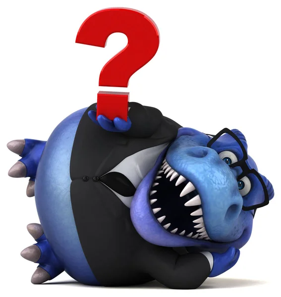 Fun Cartoon Character Question Mark Illustration — Stock Photo, Image