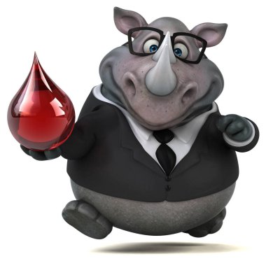 eğlenceli çizgi film karakteri damla - 3d çizim ile