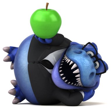 Eğlenceli çizgi film karakteri apple ile 3d çizim