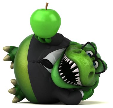 Eğlenceli çizgi film karakteri apple ile 3d çizim