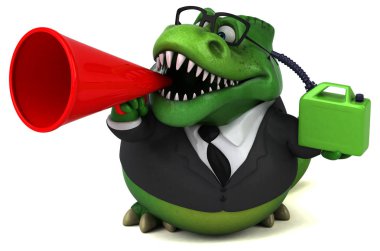 eğlenceli çizgi film karakteri ile petrol - 3d çizim