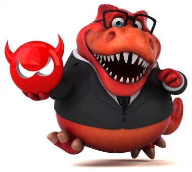 Eğlenceli çizgi film karakteri ile virüs 3d çizim