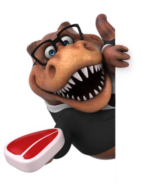 Trex karakter et - 3d çizim ile eğlenceli    