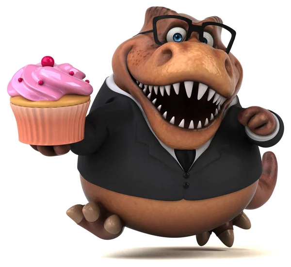 Seriefiguren Med Cupcake Illustration — Stockfoto