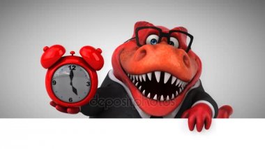 dinozor, komik çizgi film karakteri ile masa saati 
