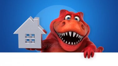 dinozor, komik karikatür karakter holding evi