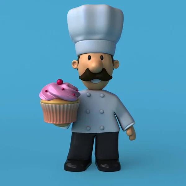 Personaje Divertido Chef Ilustración — Foto de Stock