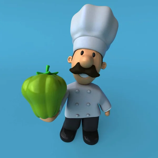 Personagem Chef Divertido Ilustração — Fotografia de Stock